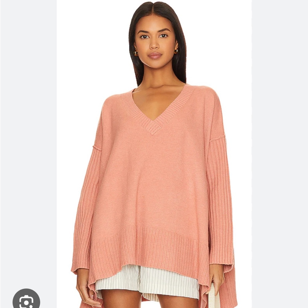 Free People Orion Tunic Sweater in Lightest Rose